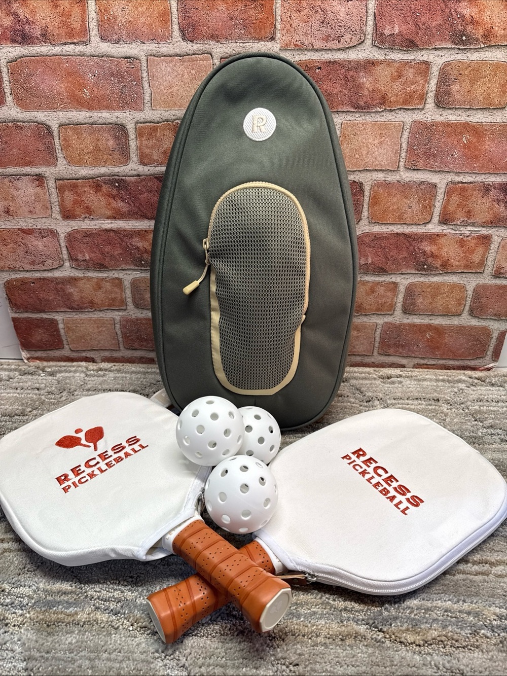 Recess Pickleball Paddle Set, 2 Paddles & 3 Balls USA Pickleball